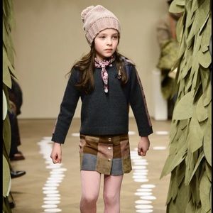 Bonpoint leather skirt girls size 8 NWT